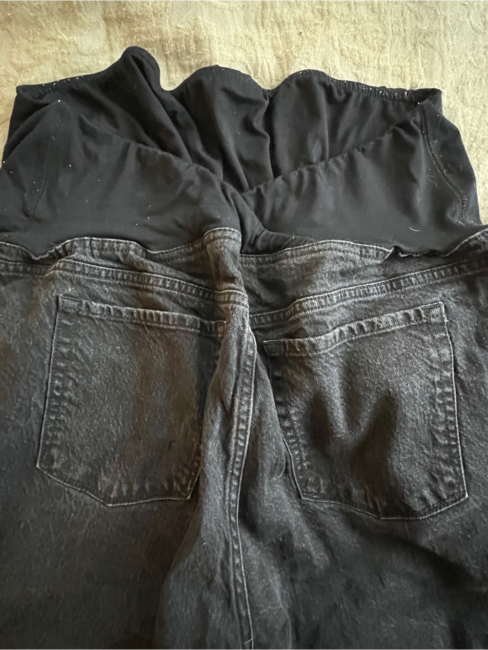 Maternity Cargo Jogger Pants - Black - Picture 6 of 8